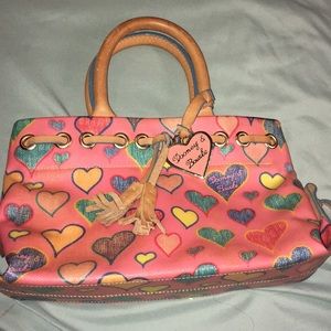 Dooney and Bourke scribble hearts purse